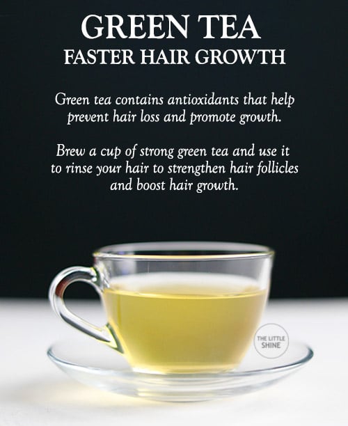 Green tea for hair growth - The Little Shine