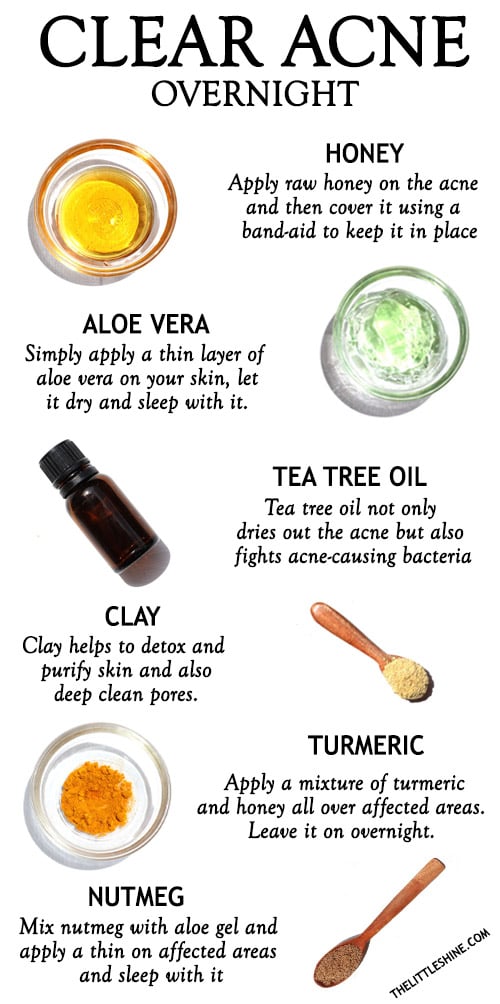 Natural Remedies To Clear Acne Overnight The Little Shine - Overnight Face Mask Diy For Acne