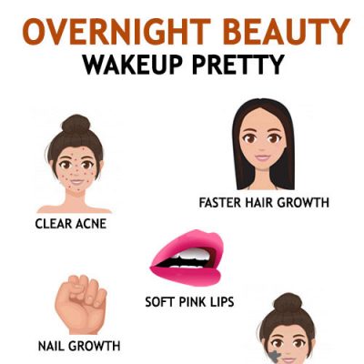 NATURAL OVERNIGHT BEAUTY TIPS TO WAKEUP WITH CLEAR SKIN AND SHINY HAIR