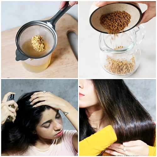 FERMENTED FENUGREEK WATER FOR THICKER HAIR GROWTH