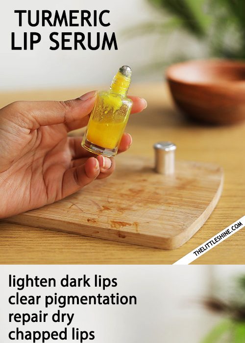 Overnight Turmeric lip serum to lighten dark lips and treat dry lips
