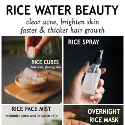 WAYS TO USE RICE WATER FOR HAIR GROWTH AND TO BRIGHTEN SKIN