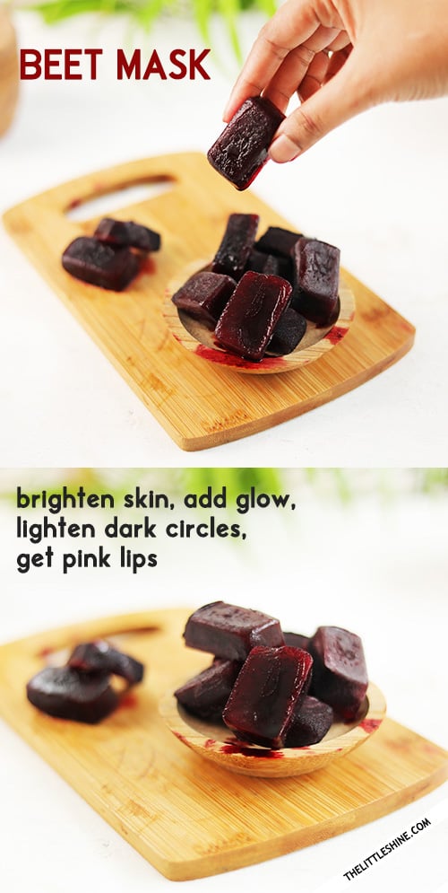 BEET ICE MASK TO BRIGHTEN SKIN AND ADD A HEALTHY GLOW