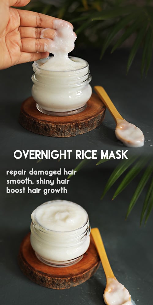 Overnight rice mask for hair growth and amazing shine