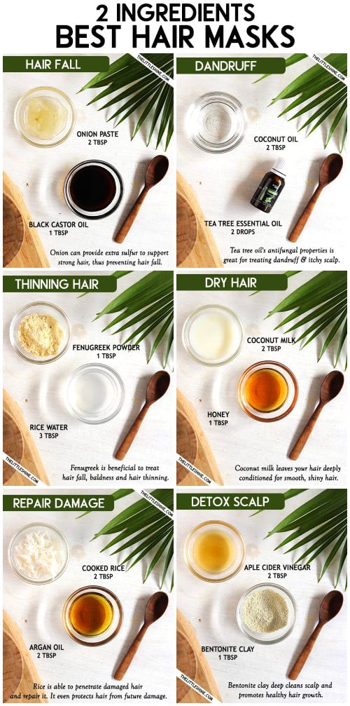 TOP 6 HAIR MASKS TO TREAT ALL HAIR PROBLEMS NATURALLY