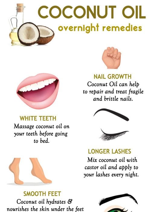 Overnight coconut oil remedies