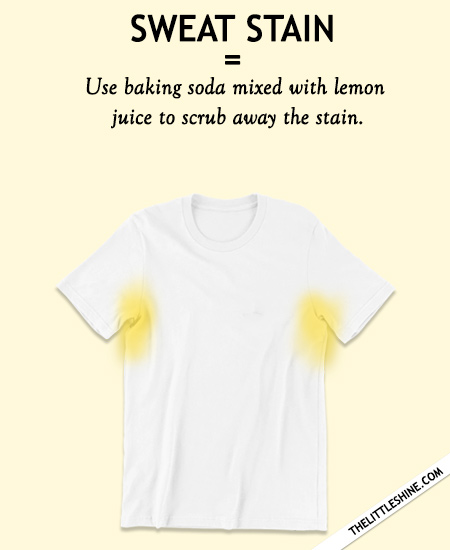 BLOOD - lemon juice, baking soda or  hydrogen peroxide 