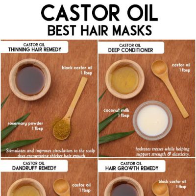 OVERNIGHT HAIR MASKS using castor oil