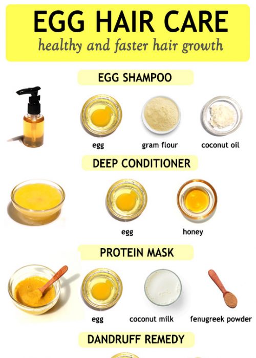EGG HAIR TREATMENTS for health and faster hair growth