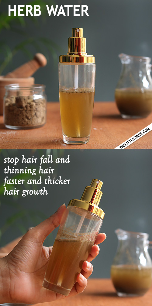 HERB HAIR WATER to treat thinning hair