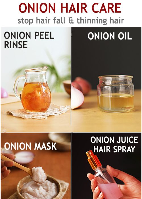 ONION HAIR CARE - recipes, benefits, and uses