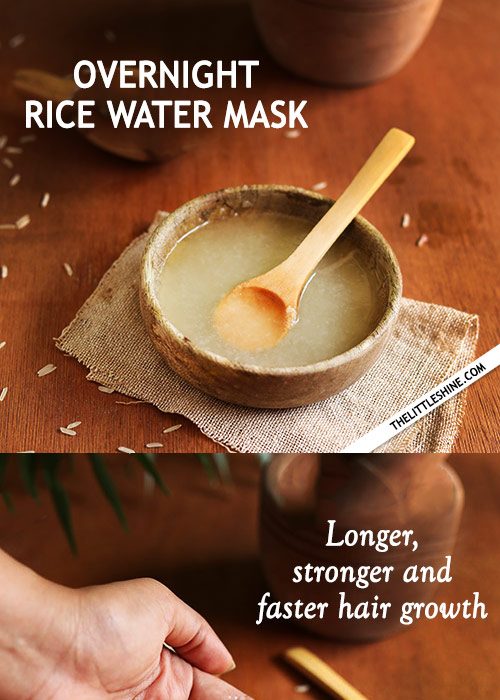 Overnight rice water hair mask