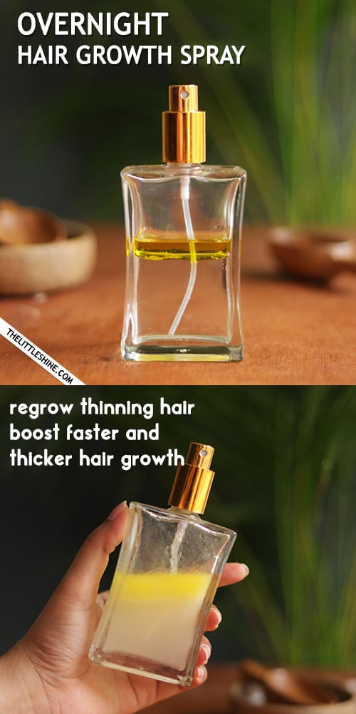 Overnight hair growth spray