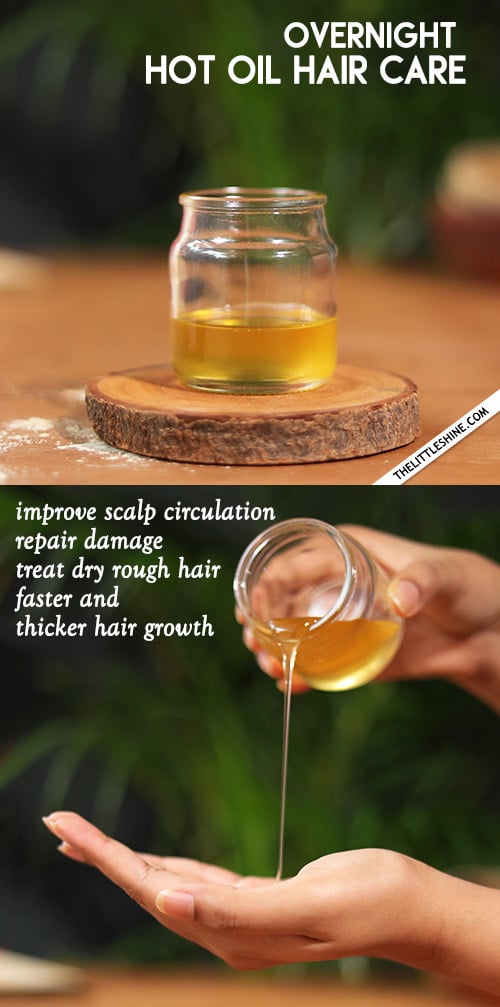 Overnight Hot oil Haircare for faster and thicker hair growth