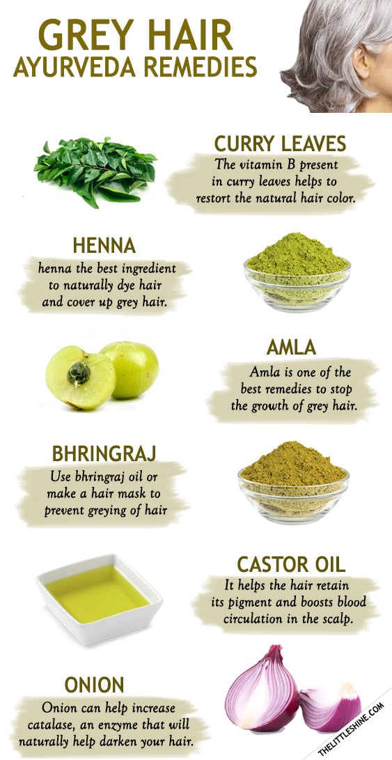 Ayurvedic Remedies to stop and reverse Grey Hair - The Little Shine