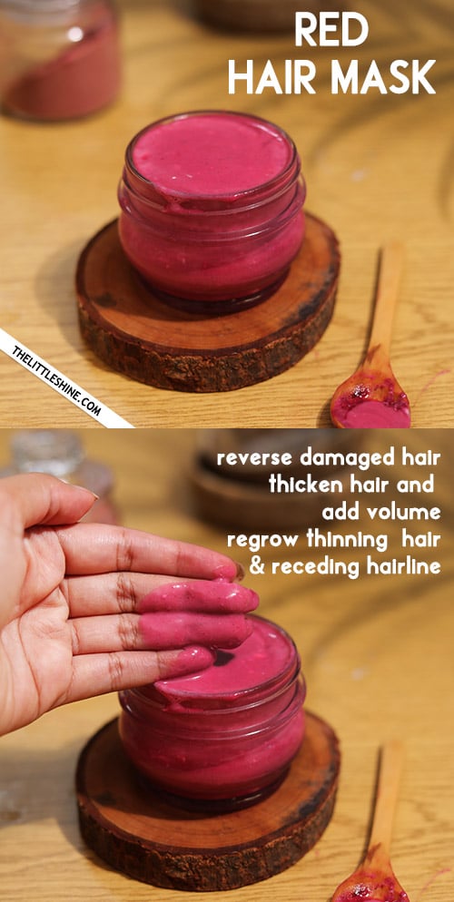 RED HAIR MASK for faster hair growth and add shine
