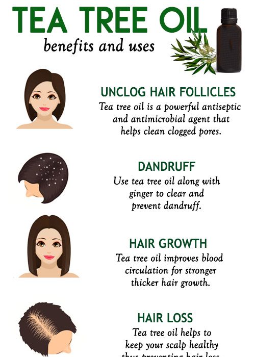 Tea tree oil for healthy hair