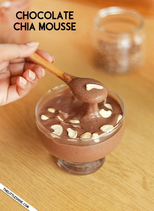 Chia chocolate mousse - ( only 4 ingredients )