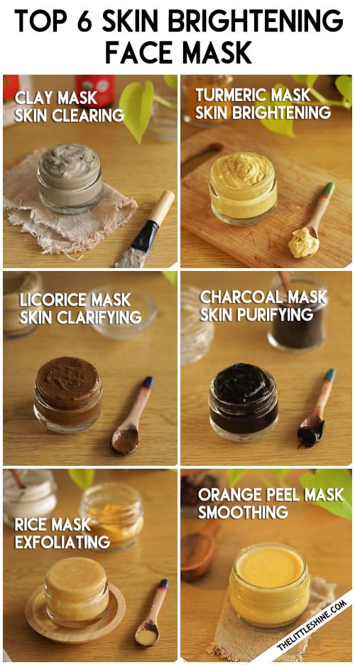 SKIN BRIGHTENING FACE MASKS you can make at home