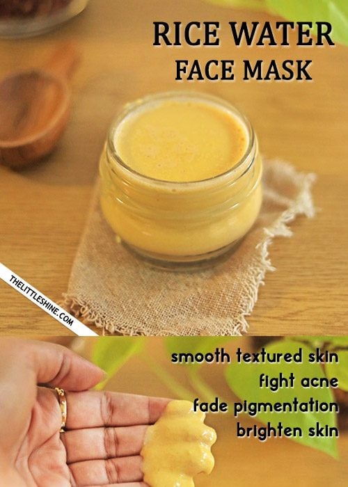 FERMENTED RICE WATER FACE MASK to brighten skin
