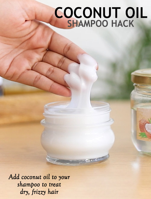 Coconut oil Shampoo Hack
