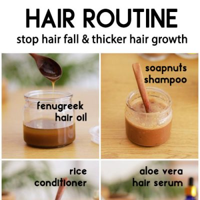 NATURAL HAIR ROUTINE to stop hair fall and grow thicker hair