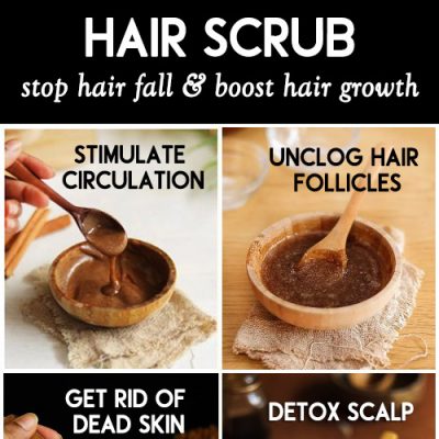HAIR SCRUB RECIPES - stop hair fall and thicker hair growth