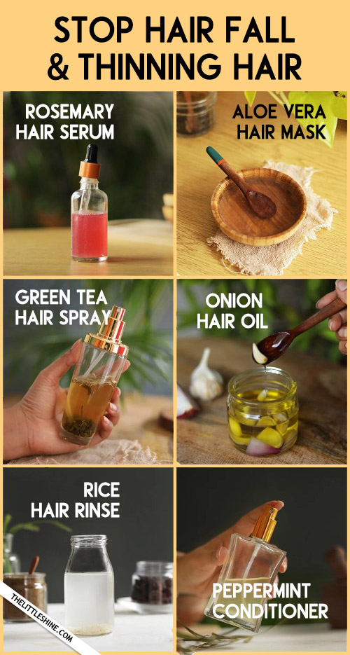 Stop hair fall and thinning hair with natural products
