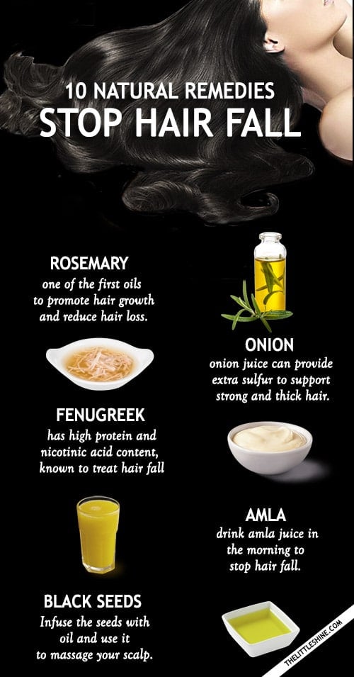 10 Natural Ingredients to stop hair fall