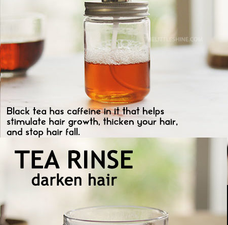Black Tea to darken hair and stop hair fall