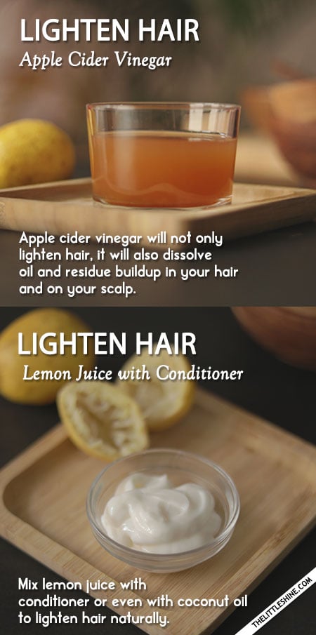 LIGHTEN HAIR AT HOME with natural ingredients