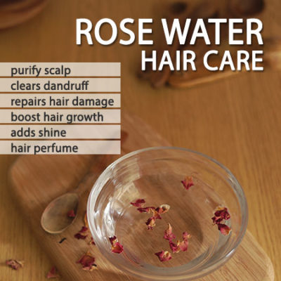 ROSE WATER FOR HEALTHY AND SHINY HAIR