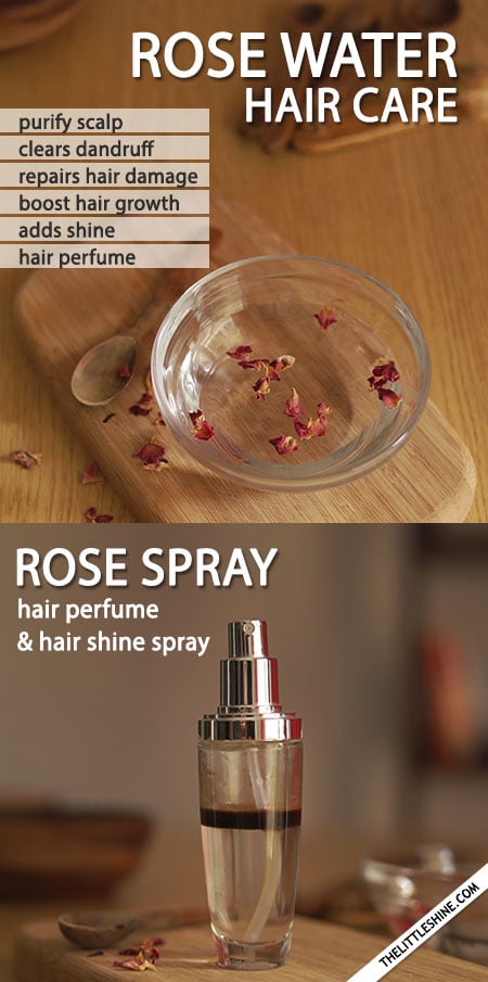 ROSE WATER FOR HEALTHY AND SHINY HAIR
