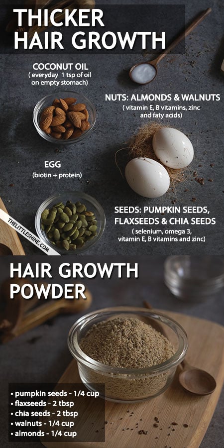 FOODS FOR THICKER AND FASTER HAIR GROWTH