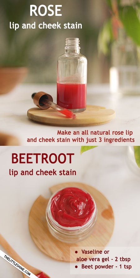 DIY NATURAL LIP AND CHEEK STAIN with just 3 ingredients