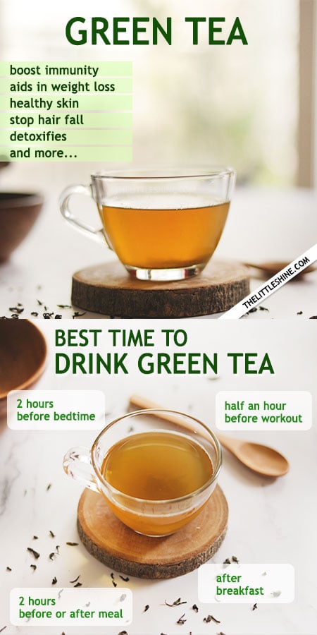 RIGHT TIME TO DRINK GREEN TEA