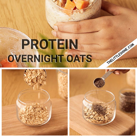 HIGH PROTEIN overnight oats recipe with non dairy milk