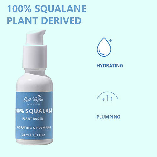 Earth Rhythm 100% Squalane Plant Derived Hydrating Plumping Face Serum