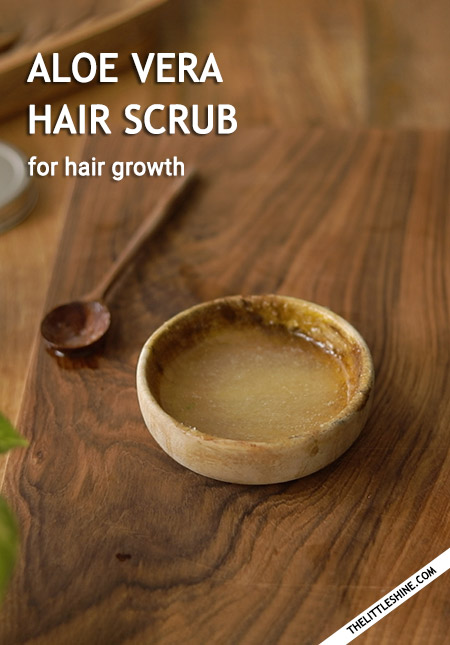 Aloe vera scalp scrub for hair growth