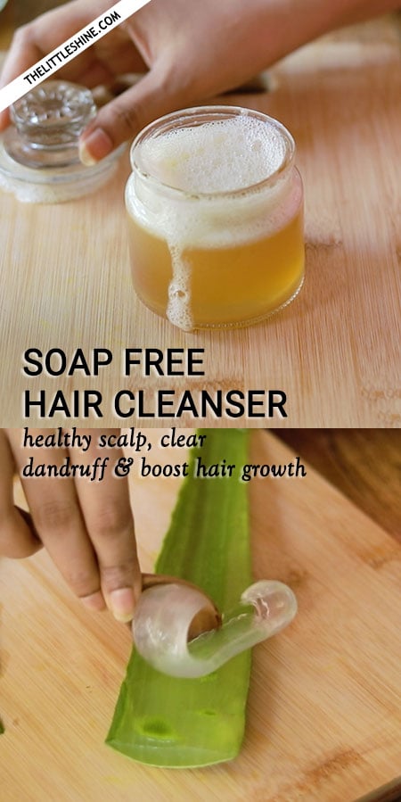 Make a Soap-free hair growth cleanser with just 2 ingredients