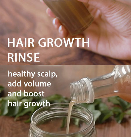 Add Volume, Shine, and boost hair growth with a natural hair rinse