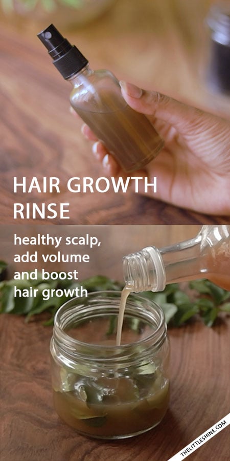 Add Volume, Shine, and boost hair growth with a natural hair rinse
