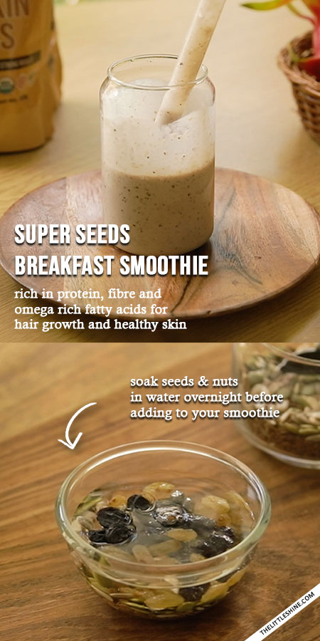 5 MINUTES SUPER SEEDS BREAKFAST SMOOTHIE AND SMOOTHIE BOWL 