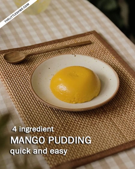 4 ingredient vegan Mango Pudding