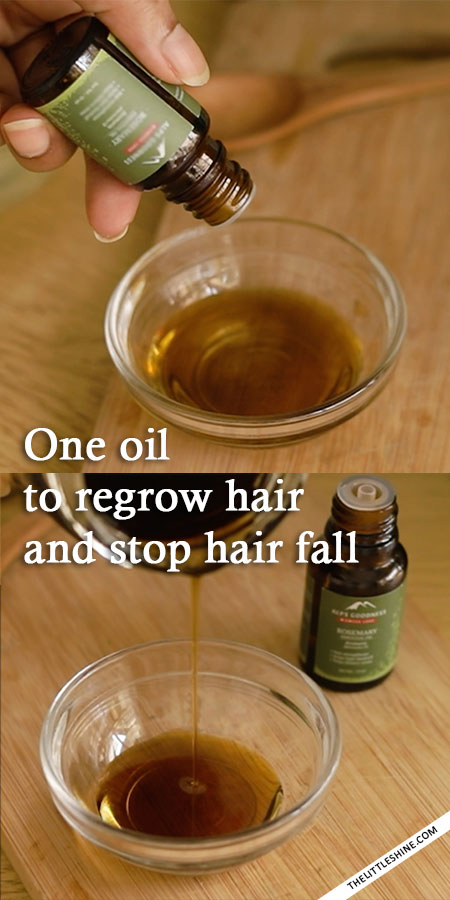 ONE ESSENTIAL OIL TO STOP HAIR FALL AND REGROW THINNING HAIR