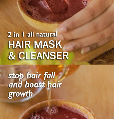 2 IN 1 HAIR MASK AND NATURAL HAIR CLEANSER TO STOP HAIR FALL