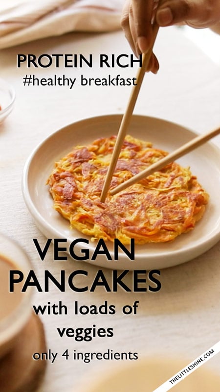 Healthy breakfast - Easy to make protein rich vegan pancakes