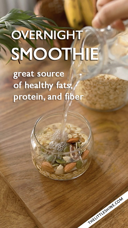 OVERNIGHT BREAKFAST SMOOTHIE - WITH SEEDS AND NUTS