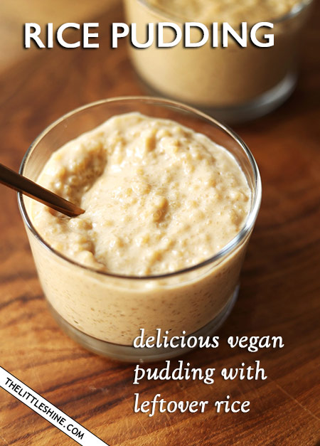DELICIOUS VEGAN PUDDING WITH LEFTOVER RICE