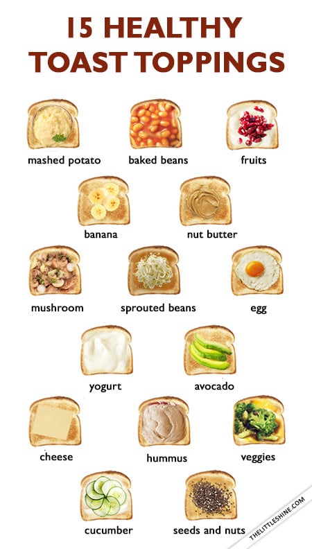 15 HEALTHY THINGS TO PUT ON YOUR TOAST'